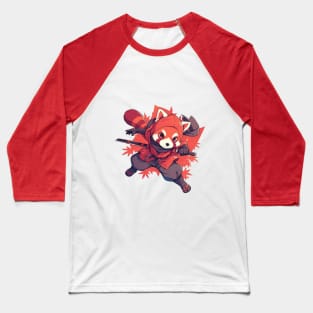 Red Panda Ninja Baseball T-Shirt